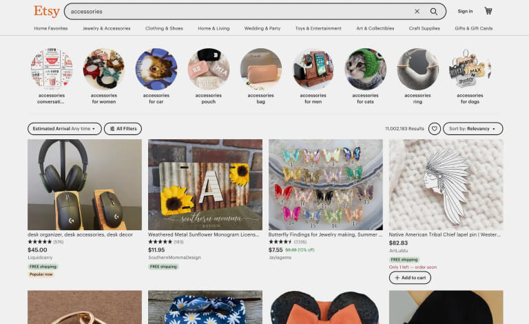 Popular Product Categories That Are Sold on Etsy