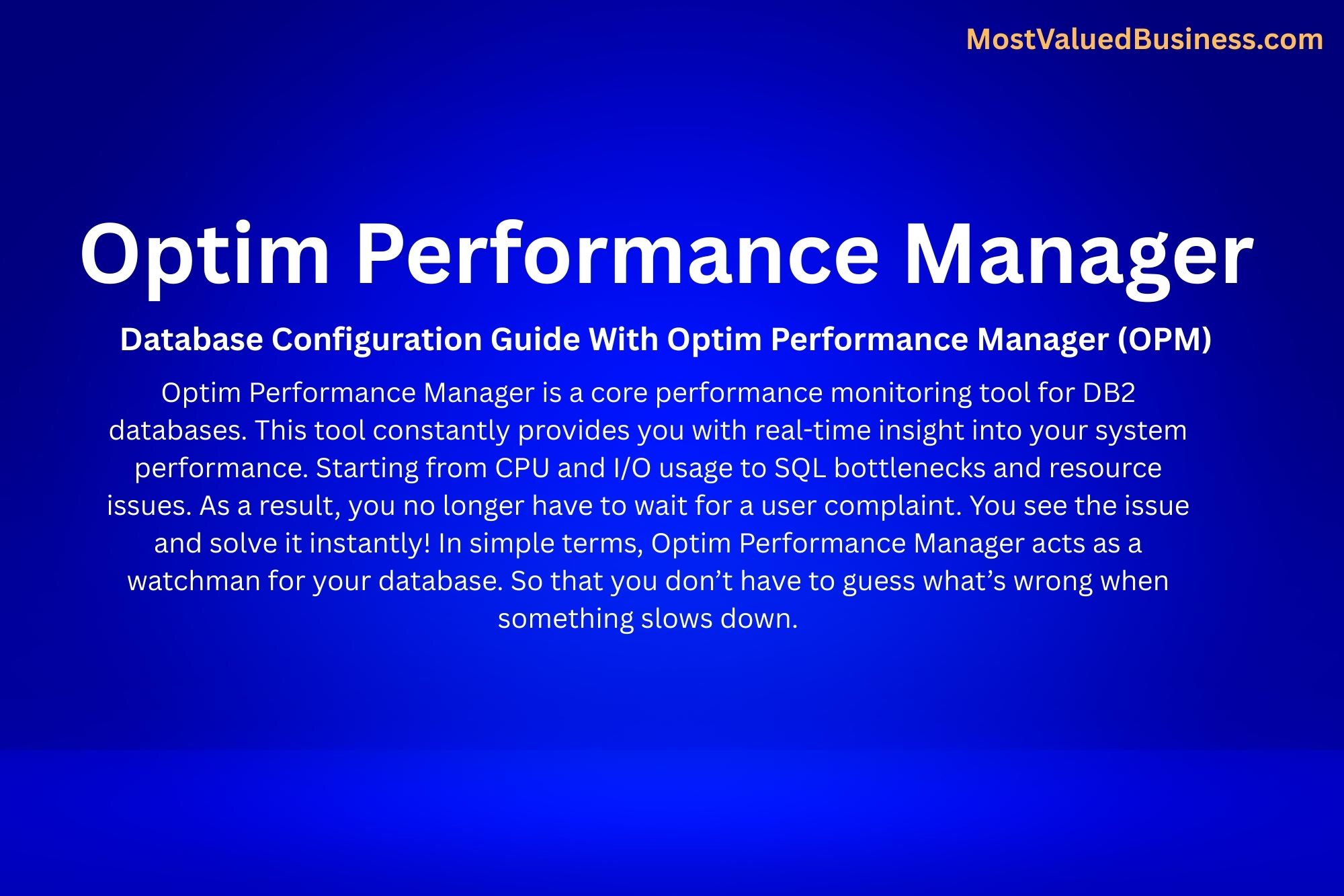 Performance Manager Software Old Database Configuration Guide With Optim Performance Manager
